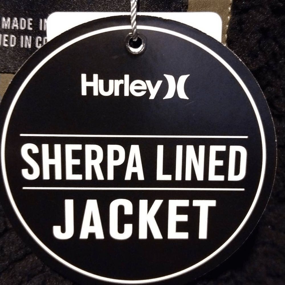 NWT Hurley Sherpa Lined Jacket With Hoodie Medium